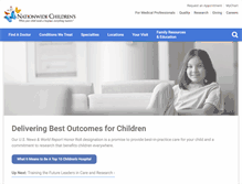 Tablet Screenshot of nationwidechildrens.org